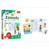 3w1 ZAWODY +CYFERKI + ZEGAR GRA DLA DZIECI PLANSZOWA EDUKACYJNA RODZINNA 3+