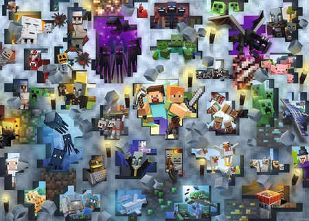 OUTLET Puzzle 1000 MINECRAFT Challenge puzle figurki PREMIUM QUALITY