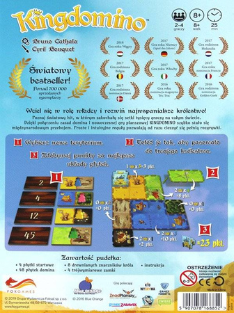 KINGDOMINO GRA ROKU PLANSZOWA PODSTAWA +ROZSZERZENIE DODATEK ERA GIGANTÓW