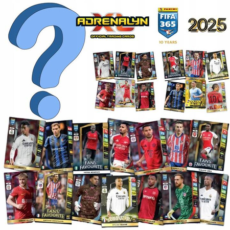 OUTLET PANINI FIFA 365 2025 ADRENALIN 2025 karty piłkarskie PUSZKA KOLEKCJONERA WIELKA XL