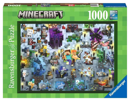 OUTLET Puzzle 1000 MINECRAFT Challenge puzle figurki PREMIUM QUALITY