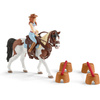 Schleich 42441 ZESTAW KOŃ +FIGURKA HANNA +UZDA SIODŁO PRZESZKODY HORSE CLUB