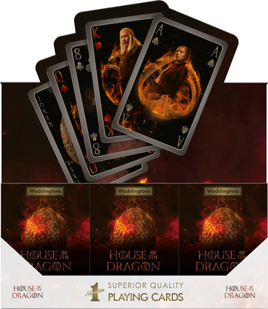 Waddingtons House of Dragon 55 KART DO GRY POKER TYSIĄC OCZKO BRYDŻ KARTY