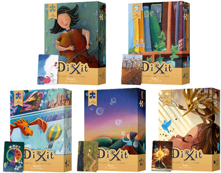 5x Puzzle DIXIT gra 500 elementów +5x mini dodatek rozszerzenie KARTA PROMO