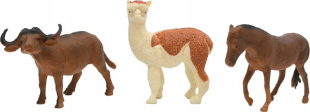 Zwierzęta domowe gospodarstwo FIGURKI krowa owca koń kogut kura FARMA