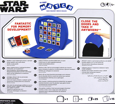STAR WARS MATCH GRA PLANSZOWA szalona kostka top trumps dla dzieci 4+