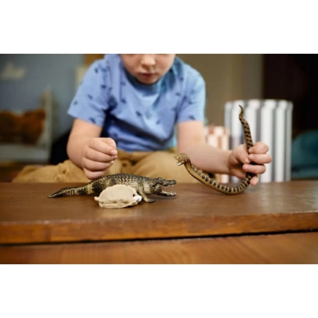 OUTLET Schleich 42625 ZWIERZĘTA FIGURKI dla dzieci krokodyl wąż jajka jaja gniazdo
