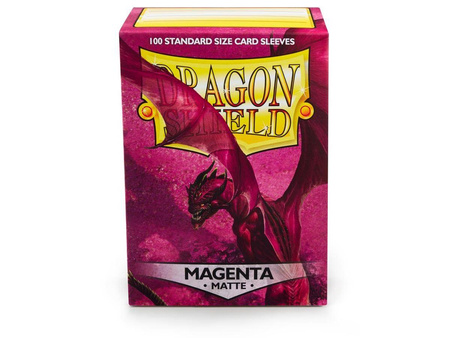 Koszulki PREMIUM na karty talię Pokemon MtG Magic MATOWE Dragon Shield Sleeves protektory Magenta (100 sztuk)