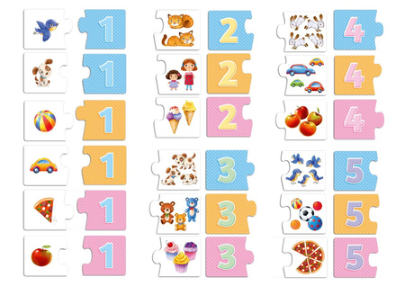 Raz Dwa Trzy gra planszowa edukacyjna nauka GRANNA puzzle 2el. edycja PL