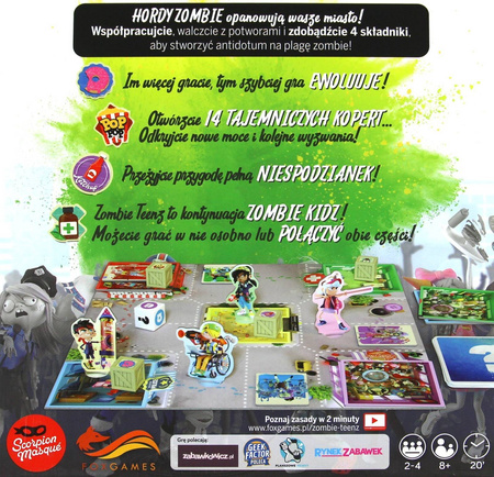OUTLET ZOMBIE TEENZ EWOLUCJA planszowa kooperacyjna imprezowa legacy GRA ROKU 2021