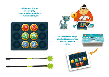 Takoyaki zręcznościowa gra planszowa logiczna układanie wzorów Japonia