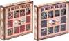 20 ŁAMIGŁÓWEK METALOWYCH czerwony + fioletowy zestaw Puzzles układanka