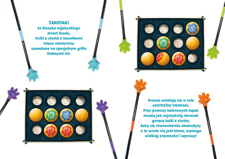 Takoyaki zręcznościowa gra planszowa logiczna układanie wzorów Japonia
