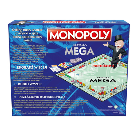 Monopoly MEGA gra planszowa dla przedszkól seniorów WIELKA POLSKA EDYCJA
