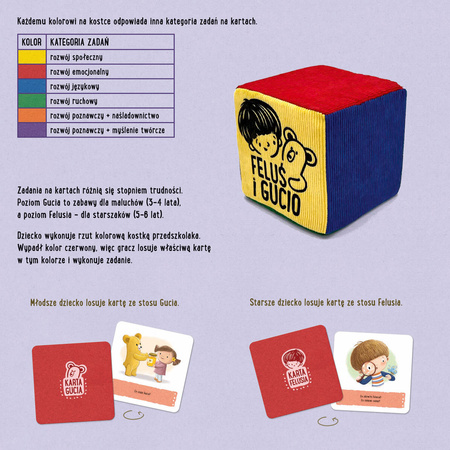 Feluś i Gucio grają w kolory gra dla najmłodszych edukacyjna ruchowa 3+