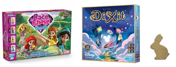 3w1 DIXIT DISNEY planszowa PIĘKNE KARTY DLA DZIECI DOROSŁYCH +GRA 3D +KRÓLIK