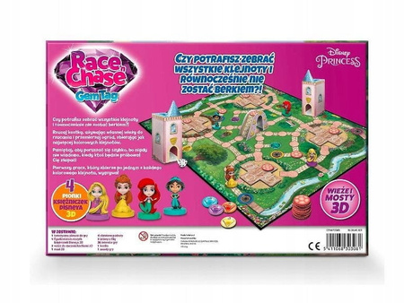 DISNEY WIELKA PIĘKNA GRA PLANSZOWA 3D PRZYGODOWA DLA DZIECI 4 piękne figurki