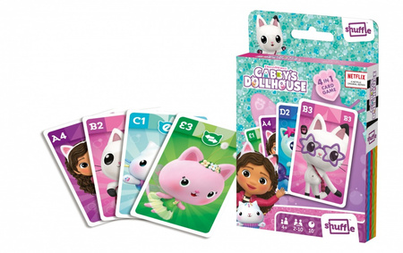 Shuffle Koci Domek Gabi 4w1 gra planszowa karciana karty GABBY dzieci 4+