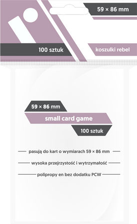 Koszulki na karty Rebel 59x86 Small Card Game 100szt