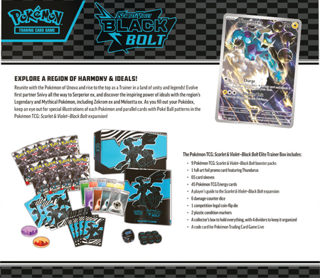 POKEMON Elite Trainer Box Black Bolt 10,5 pudło 9x booster KARTY ORYGINALNE Zekrom