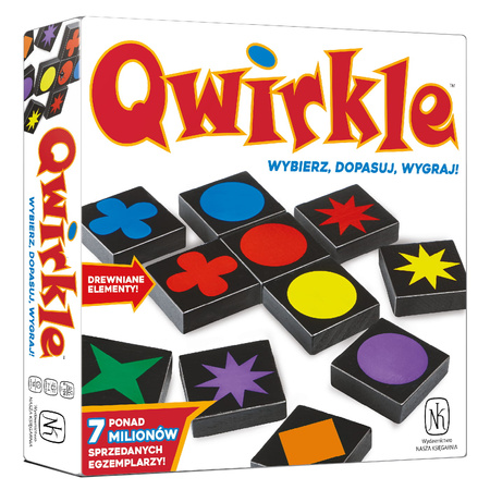 OUTLET QWIRKLE gra planszowa logiczna obrazkowe literaki domino LOGICZNA rodzinna