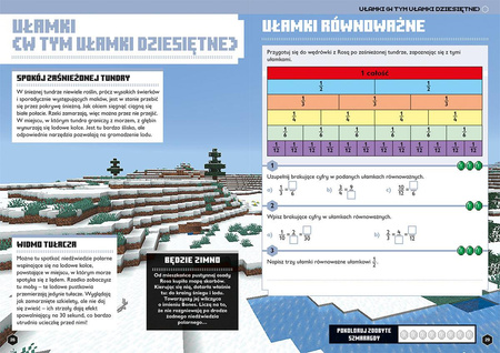 MATEMATYKA MEGA ZADANIA MINECRAFT zabawa i nauka książka dla dzieci 11+