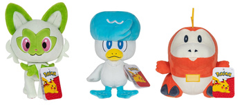 3x ORYGINALNA MASKOTKA POKEMON Sprigatito Quaxly Fuecoco pluszak DUŻY 20cm