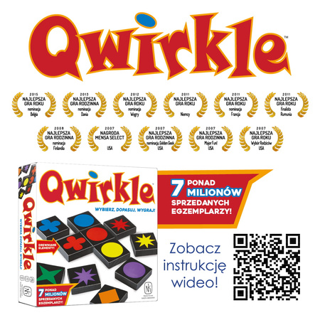 OUTLET QWIRKLE gra planszowa logiczna obrazkowe literaki domino LOGICZNA rodzinna