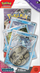 Baxcalibur promo karty POKEMON +MONETA +booster +kod Checklane PREMIUM Blister Temporal Forces ORYGINALNE KARTY