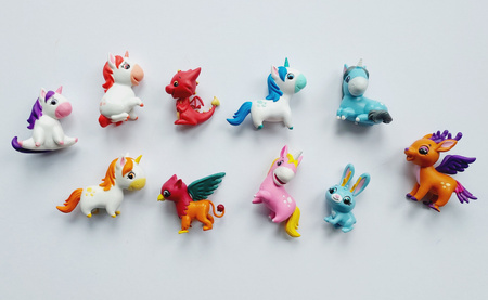 JEDNOROŻCE I PRZYJACIELE KSIĄŻKA ZABAWKI FIGURKI MATA DO ZABAWY DLA DZIECI