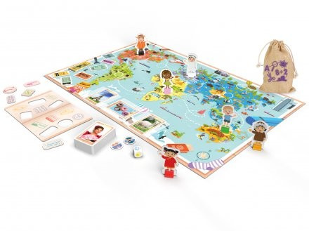 Wszystkie dzieci świat gra planszowa rodzinna Tactic QUIZ o świecie edu PL
