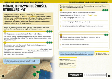 JĘZYK ANGIELSKI MEGA ZADANIA MINECRAFT zabawa i nauka książka dla dzieci 10+