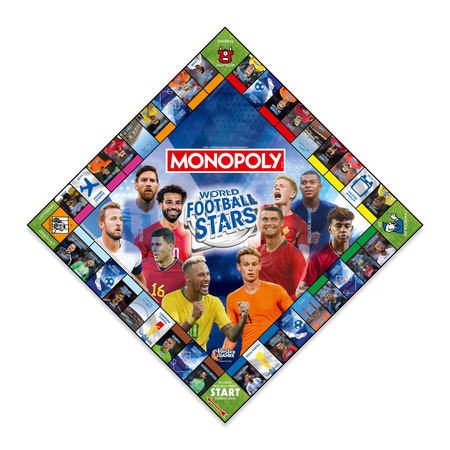 MONOPOLY World Football Stars karty piłkarskie piłkarze gra planszowa