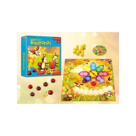 Kolorowe biedronki gra planszowa dzieci 4+ DUŻE FIGURKI z MAGNESAMI PIĘKNA
