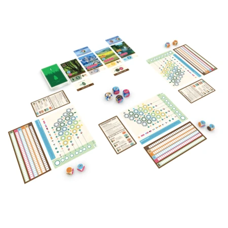 Kaskadia Rzeki wykreślanka kości gra planszowa karciana ZWIERZĘTA PIĘKNA