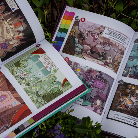 KOTKI I SMOKI KOMIKS PARAGRAFOWY DLA DZIECI PRZEBUDZENIE WULKANU książka gra
