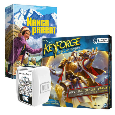 3w1 Nanga Parbat +Quiz Friends serial Przyjaciele +Keyforge gra planszowa