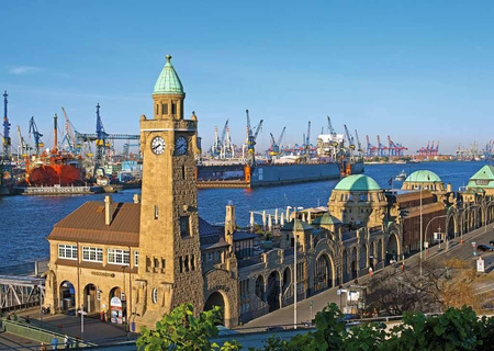 PUZZLE 1000 Ravensburger 194575 HAMBURG Rzeka port morski Niemcy