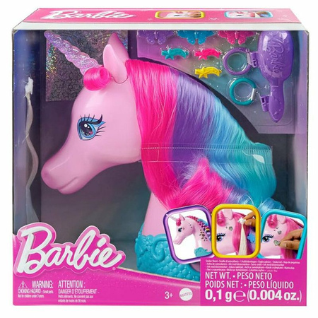 OUTLET BARBIE JEDNOROŻEC Głowa jednorożca do stylizacji lalka koń ORYGINALNY MATTEL
