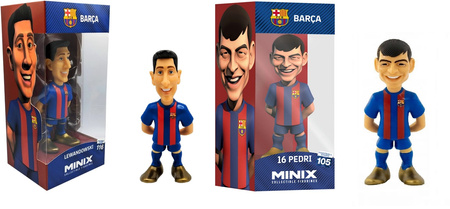 2x FIGURKA MINIX FC BARCELONA ROBERT LEWANDOWSKI +PEDRI KOLEKCJONERSKA 12cm