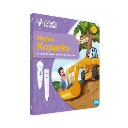 OUTLET Czytaj z Albikiem Henio KOPARKA interaktywna książka dla dzieci pióro Albik