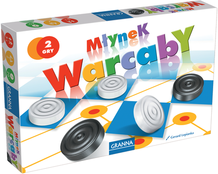 Gra Warcaby/Młynek planszowa logiczna KLASYCZNA dla dzieci 5+ strategiczna