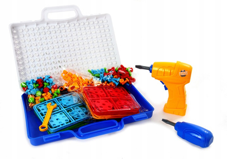 Kreatywna układanka wiertarka wkrętarka dla dzieci szablon 2D 3D edukacja