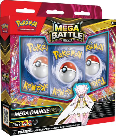 Pokemon TCG Mega Battle Deck Diancie ex ORYGINALNE KARTY mata kości MONETA