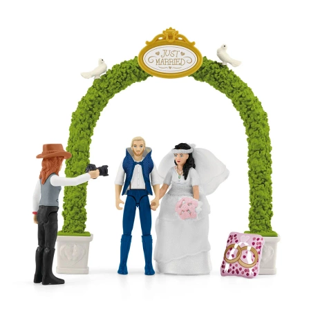 SCHLEICH 42641 Kareta weselna WIELKI ZESTAW HORSE CLUB konie 109 ELEMENTÓW 