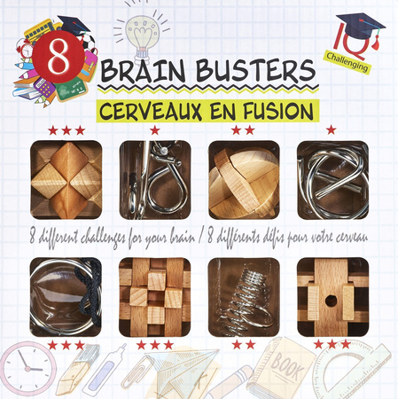OUTLET 8 Brain Busters ŁAMIGŁÓWKI METALOWE zestaw Puzzles