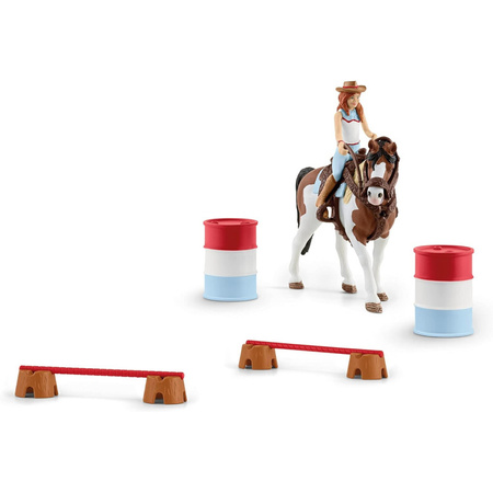 Schleich 42441 ZESTAW KOŃ +FIGURKA HANNA +UZDA SIODŁO PRZESZKODY HORSE CLUB