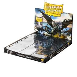 Strony dwustronne boczny otwór do segregatora Czarne tło Dragon Shield 50 sztuk