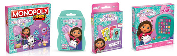 SUPER zestaw 4w1 gier KOCI DOMEK GABI MONOPOLY gra planszowa JUNIOR TOP