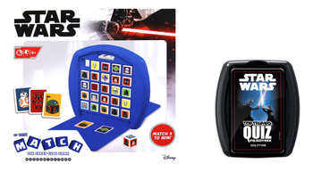 2w1 STAR WARS MATCH GRA PLANSZOWA +QUIZ POJEDYNEK karciana karty 500 pytań!